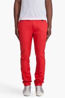 Diesel Chi tight Red Chinos for men