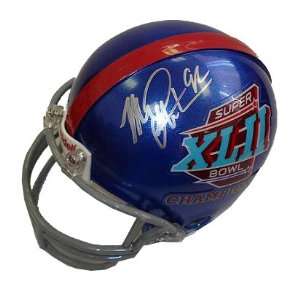 Michael Strahan Autographed Mini Helmet   Superbowl Champions