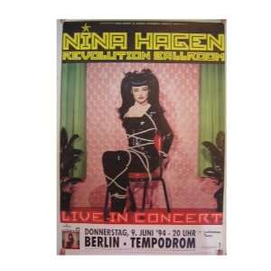 Nina Hagen Poster Revolution Ballroom Berlin Concert