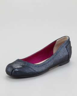 X1BFQ TOMS Shoes Marlton Metallic Suede Ballerina Flat