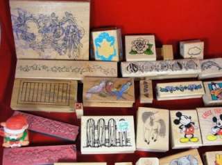 Lot 43 Rubber Stamp Stampede Noteworthy Mickey Pooh Daffy Borders Fish 