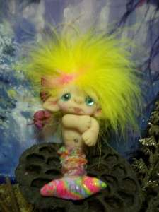Mermaid Trollie Elf Fairy Ooak Fae Art Doll Troll Pixie Sculpt 
