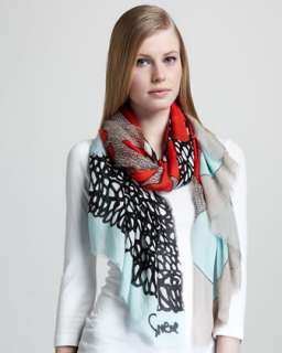 Blue Print Scarf  