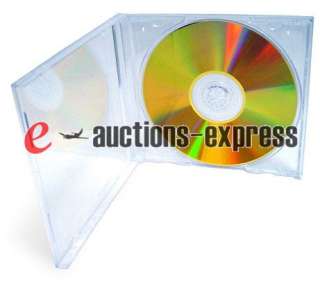 200 Single Crystal Clear CD DVD Standard Jewel Case Box  
