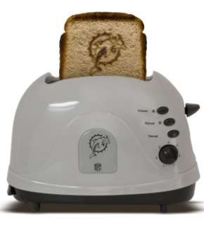   toaster featuring the miami dolphins logo toasts bread english muffins