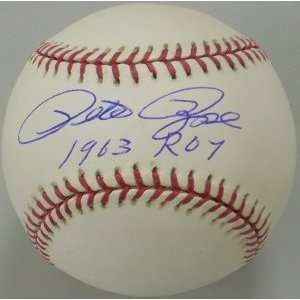 Pete Rose Autographed Baseball   ROY Official Major League