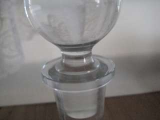 Toscany Hand Blown Wine Decanter & Glass Etched  