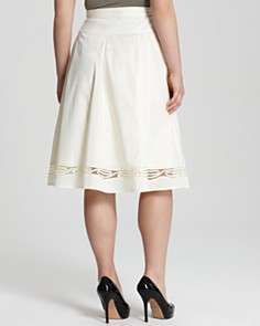 Jones New York Collection Plus Seamed Skirt with Embroidery