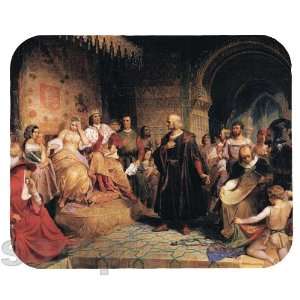   Christopher Columbus before Queen Isabella Mouse Pad 