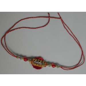  Rakhi (Rakhee)   A Dazzling Red Rakhi with Stones ($1 flat 