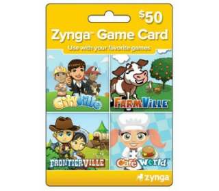 Zynga Game Card for FarmVille, CastleVille, Zynga Poker & More   $25 