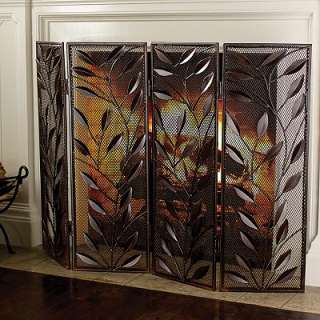 San Miguel Timberland Leaf Fireplace Screen