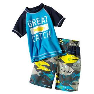 Carters Great Catch 2 pc. Rash Guard and Swim Trunks Set   Toddler