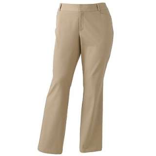 Dockers® Solid Straight Leg Trouser Pants   Womens Plus