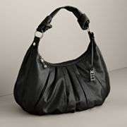 ELLE Pleated Snakeskin Hobo