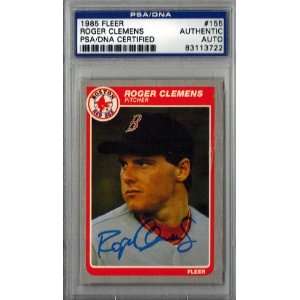 Roger Clemens Autographed 1985 Fleer Card PSA/DNA Slabbed #83113722