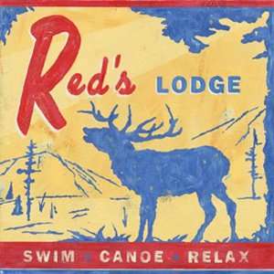  Red?s Lodge   Moose Canvas Reproduction