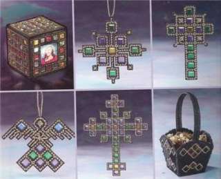 STAINED GLASS MOSAICS Plastic Canvas Patterns Booklet  