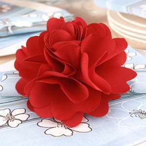 Silky Rose Flower Hat Hair Clip Brooch Pin 4 Wedding Party Prom 16 