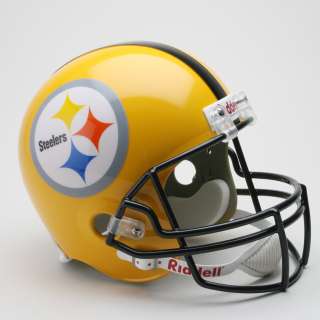 This NFL Football helmet is a replica of what the athletes wear on the 