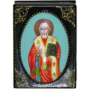 St. Nicholas the Wonderworker Lacquer Box, Orthodox Authentic Product