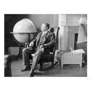 Theodore Roosevelt in Rocking Chair Photograph   Washington, DC 