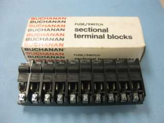 LOT 10 BUCHANAN 0352 DOVETAIL BASE TERMINAL FUSE BLOCK