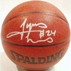  Tyrus Thomas Signed Basketball   Spalding Indoor/Outdoor 