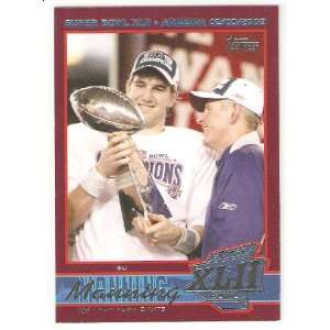  2008 Giants Topps Super Bowl XLII #1 Eli Manning (Tom Coughlin 