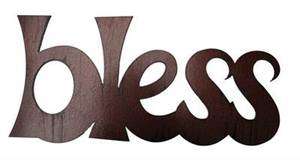 QUALITY METAL BLESS GARDEN SIGN OUTDOOR PATIO DECK YARD LAWN ORNAMENT 