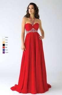 Silk Chiffon Stones Crystals Pageant Evening Gown E071  