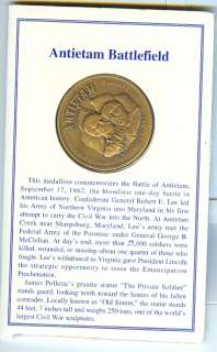 nice 45mm medal for the Battle of Antietam with General Robert E Lee 