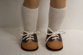 BROWN &TAN Saddle Oxford Doll Shoes For American Girl♥  