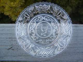 ANTIQUE OLD EAPG SANDWICH GLASS HENRY CLAY CUP PLATE  