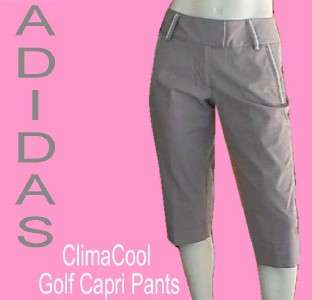 75 Ladies ADIDAS ProDRY+ Lycra GOLF Capri PANTS 4  