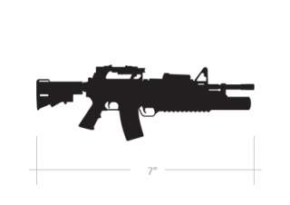 M4 w/ M203 Grenade Launcher DieCut Decal Sticker  