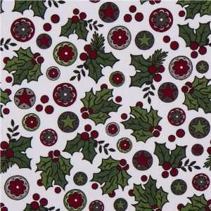  Riley Blake Christmas fabric pine branches ornaments (Sold 