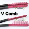 DIY Salon Hairdress Styling V Comb Hair Straightener  