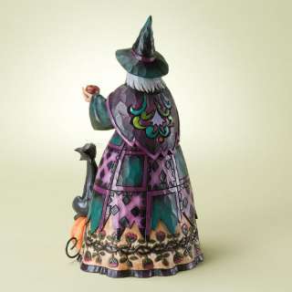 Enesco Jim Shore Heartwiid Creek Halloween Witch Apple Figurine 