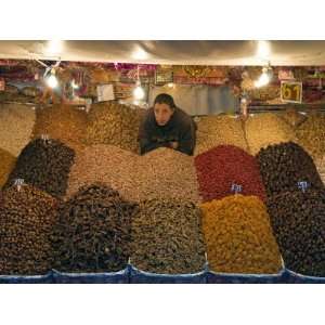 Dried Fruit Seller, Place Jemaa (Djemaa) El Fna, Marrakech (Marrakesh 