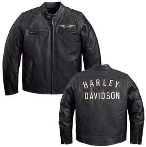 Harley Davidson Mens Birler Leather Jacket (97096 12VM)  