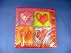 20ct Designer Hearts Valentine Beverage Napkins #71757  