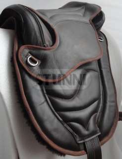 Genuine Leather Treeless Saddle, TS 019 Oily Brown Two Tone Antique 