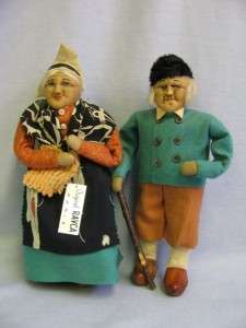 10 Stockinet BERNARD RAVCA Pair Hollandaise TAG Elderly Peasants