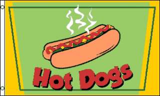Hot Dogs 3x5 Flag Business Sign NEW WHOLESALE  
