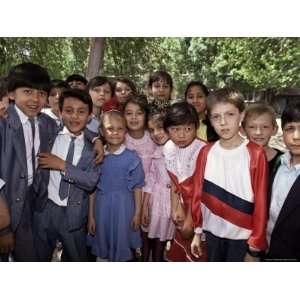School Children from Various Ethnic Backgrounds, Samarkand, Uzbekistan 