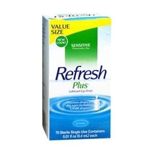  Refresh Plus Lubricant Eye Drops, Value Size, Single Use 