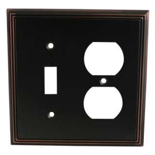 Oil Rubbed Bronze Toggle & Duplex Combo Wall Plate Outlet Switch Plate 