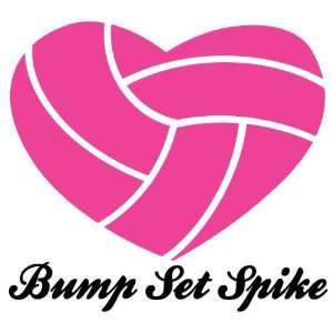    Heart Volleyball Bump Set Spike Wall Decal