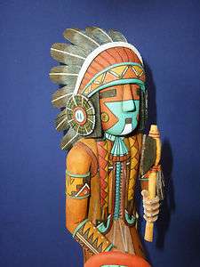 INCREDIBLE MUSEUM QUALITY HOPI INDIAN WARRIOR CHIEF KACHINA BY 